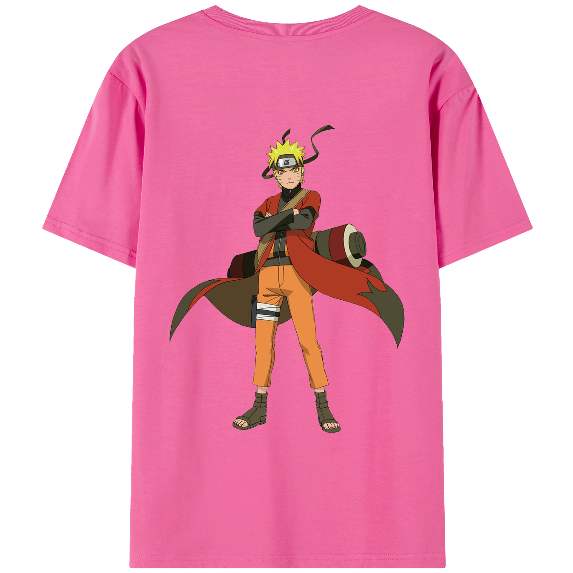 （画像用） NARUTO -ナルト- うずまき ナルト Uzumaki Naruto レディース半袖Tシャツ(バックプリント)